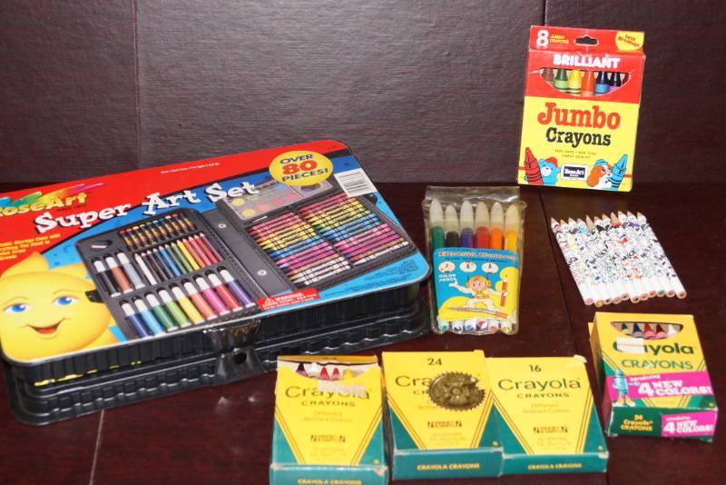 lot 298 image: Lot of Crayola Crayons, Mickey Colored Pencils  Plus MORE
