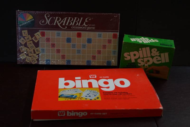 lot 305 image: Scrabble NIB  Spill & Spell  & BINGO