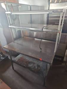 lot 3684 image: Stainless Steel Prep Table W Vantco Heater
