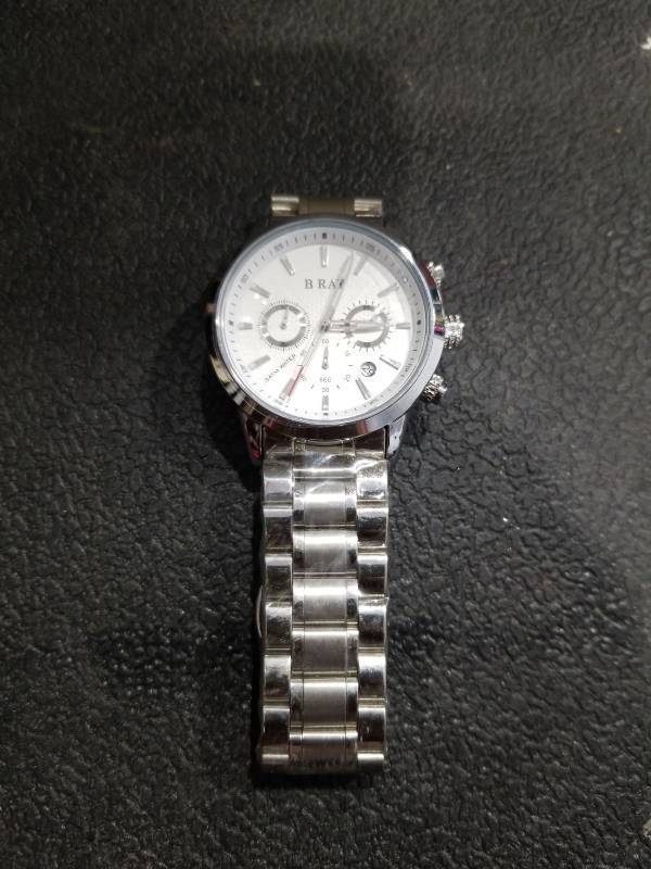 lot 3528 image: BRAY Mens Chronograph Watch Stainless Steel