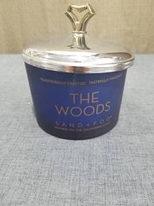 lot 2624 image: The Woods Sand  Fog Scented Candle with Metal Lid