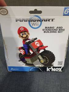 lot 2693 image: K NEX Mario Kart Wii Building Set Mario with Standard Bike
