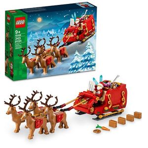 lot 2697 image: LEGO Santa s Sleigh - Building Toys for Kids  Boys & Girls  Ages 9 - Indoor Christmas Decorations for Home W Santa Claus Figurine & Reindeer - Gifts for Boys & Girls - 40499
