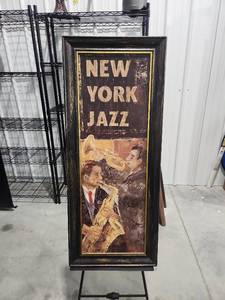 lot 2643 image: New York Jazz Framed Wall Art Print