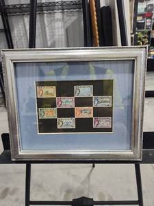 lot 2657 image: Bahamas Postage Stamps Framed Display 12 Stamps