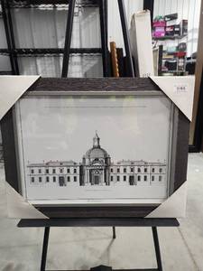 lot 2658 image: Kirklands 3S Architectural Elevation 1 Framed Print