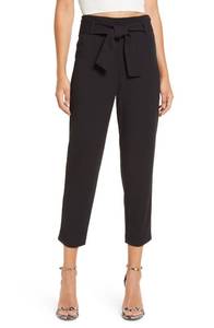 lot 2744 image: Womens Leith Belted Tapered Pants, Size Large - Black