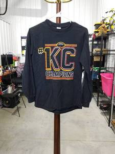 lot 2764 image: Gildan Ultra Cotton #1 KC Champions Long Sleeve T-Shirt Size S