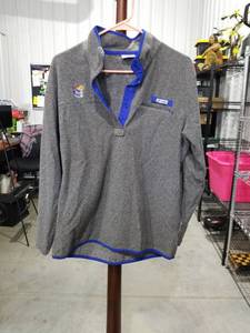 lot 2767 image: Columbia Sportswear University of Kansas Pullover XL Gray Blue