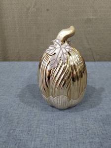 lot 2775 image: Gold  pumpkin decoration  tabletop decor