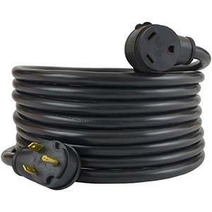 lot 2803 image: Conntek 14363  30 Amp RV Extension Cord with Finger Grip Plug and Heavy Duty Flexible Cord
