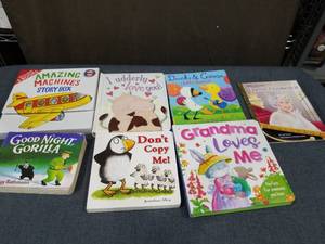 lot 2812 image: Lot of 7 Childrens Picture Books including Amazing Machines Story Box and Good Night Gorilla