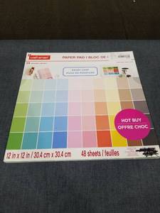 lot 2818 image: Craft Smart Paper Pad Paint Chip 12 in x 12 in 48 Sheets
