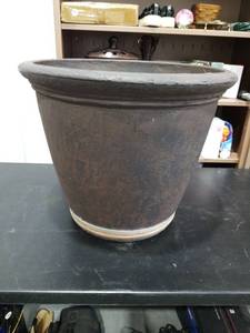lot 2842 image: Large Planter Pot with Rolled Rim Plastic