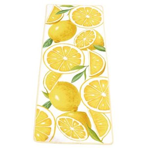 lot 2853 image: Lots O Lemons Kitchen Rug - Indoor Spring Season Floor Decoration