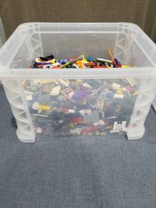 LEGO Bulk Lot Mixed Bricks Minifigures Parts Storage Container