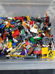 LEGO Bulk Lot Mixed Bricks Minifigures Parts Storage Container