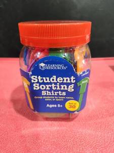 lot 3313 image: Learning Resources Student Sorting Shirts Set of 30 Ages 5