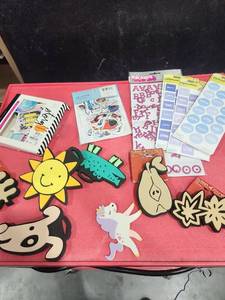 lot 3319 image: Craft Supply Lot Stickers Stamps Colorbook Alphadotz Thickers