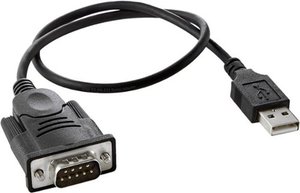 lot 58 image: Insignia - 1.3 USB-to-RS-232 (DB9) PDASerial Adapter Cable, with Prolific Chipset - Black ITR80
