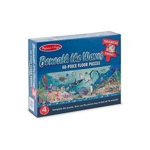 lot 17725 image: Melissa And Doug Search And Find Beneath The Waves Floor Puzzle 48pc Animals Theme