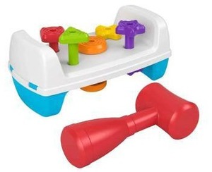 lot 17754 image: Fisher Price Toddler Toy Tap And Turn Bench Pretend Tools 2-Sided Construction Set