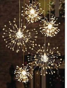 lot 17775 image: Members Mark Micro LED Starburst Lights, Warm White, Set of 5
