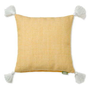 lot 17790 image: TOWN & COUNTRY TERRA Alara Ribbed Texture Handcrafted Indoor Outdoor Decorative Pillow,  YellowIvory  20 x20