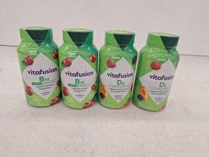 lot 17792 image: Vitafusion B12 Extra Strength Cherry and D3 Berry Peach Gummy Supplement Lot