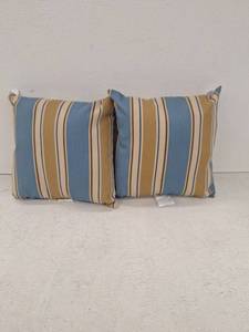 lot 17794 image: Pair Of Patio Throw Pillows  14x14