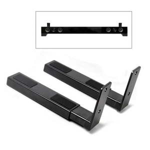lot 17812 image: Pyle Speaker Wall Mount  Pair of Speaker Stands  Large or Small Speakers  110 Lbs. Capacity  Black