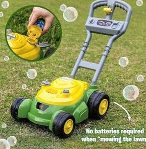 lot 17843 image: John Deere Bubble Lawn Mower for Toddlers
