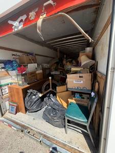 FULL 20’ Storage Unit Load Mixed Household Lot Furniture Lamps Boxes Clothing Decor