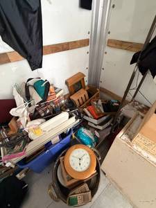 FULL 20’ Storage Unit Load Mixed Household Lot Furniture Lamps Boxes Clothing Decor