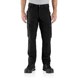 lot 5168 image: Carhartt Mens Relaxed Straight Ripstop Double-Front Cargo Pant, Black, W32 x L32 - Retail $65