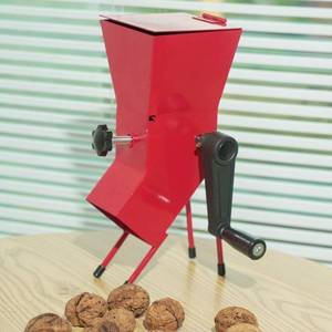 lot 5261 image: Small Hand Crank Pecan Cracker,Cute Sheller Machine for Nuts,All Steel Nut Crackers,Sturdy and Adjustable Cracking Machine (Red)
