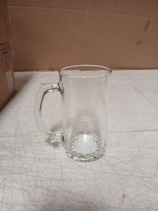 lot 62803 image: Clear Glass Beer Mug with Handle 1 dozen glasses