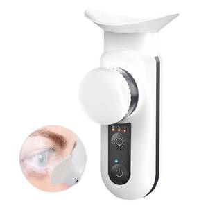 lot 5286 image: Vowleike Heated USB Nano Eye Moisturizer & Soother - Portable Drops Steamer for Dry Eye, Rechargeable Electric Mist Sprayer With Warm Compress for Stye Relief, Home & Travel, Off White - Retail $30