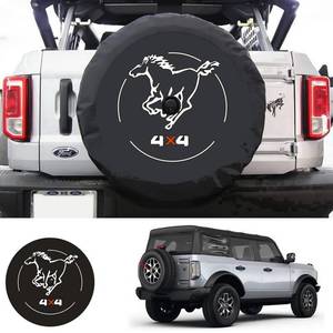 lot 5305 image: Galloper 4X4 for 2021-2026 Ford Bronco Spare Tire Cover with Backup Camera Hole, Spare Wheel Cover Protector, L-XL-XXL fit Wildtrak, Everglades, Sasquatch, Badlands (XL 28570R17, 27565R18) - Retail $21