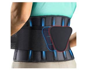 lot 5312 image: FEATOL Back Brace Support Belt-Lumbar Support Back Brace for Back Pain, Sciatica, Scoliosis, Herniated Disc Adjustable Support Straps-Lower Back Brace with Removable Lumbar Pad for Men & Women Lg-XL - Retail $30
