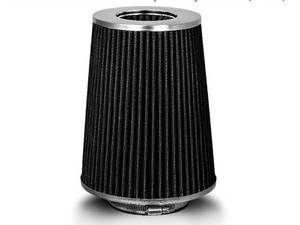 lot 5345 image: BLACK 4 102 mm Inlet Truck Air Cone Replacement Performance Washable Clamp-On Dry Air Filter (8 Tall) - Retail $22