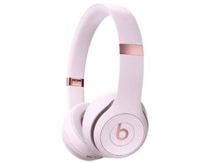 lot 5356 image: Beats Solo 4 - Wireless On-Ear Bluetooth Headphones, Up to 50-Hour Battery Life, Ultra-Lightweight Comfort, Powerful and Balanced Sound, Apple & Android Compatible - Cloud Pink RIGHT SPEAKER DOES NOT WORK - Retail $150