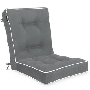 lot 5358 image: Favoyard Rocking Chair Cushion Set, Indoor & Outdoor Rocker Cushions, Water Resistant Seat Cushion Set for Patio Furniture 3-Year Color Fastness Chair Pads with Ties, Dark Gray - Retail $40