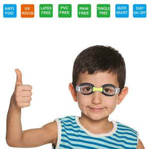 lot 19309 image: RUIGAO Kids Swim Goggles Age 2-6, Toddler Goggles No Hair Pull,UV ProtectionAnti FogPadded HeadBand - Retail $12