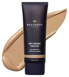 lot 19338 image: Westmore Beauty Body Coverage Perfector �� Waterproof Leg & Body MakeupBronzer For Women - Best Tattoo Cover Up Makeup & Tattoo Concealer - 3.4 Oz Cool Radiance - Retail $49