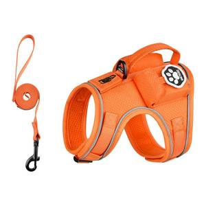 lot 19358 image: OneTigris Cat Harness and Leash - Escape Proof Soft Adjustable Cat Harness, Breathable, Comfortable, Durable Water-Resistant Tactical Vest with Reflective Strips and Pocket for Cat Tracker - Retail $23
