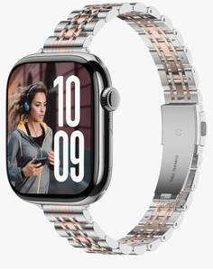 lot 19366 image: Wolait Metal Slim Band Compatible for Apple Watch Bands 46mm 49mm 45mm 44mm 42mm 41mm 40mm 38mm for Women,Dressy Stainless Steel Strap for iWatch Bands Series 11-1 - Retail $17