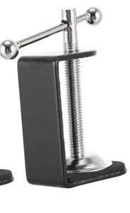 lot 19380 image: Durable Desk C-clamps with Protective Pads for Secure Mounting Rotatable Work Surface Clips Heavy-duty Metal Base Design - Retail $14