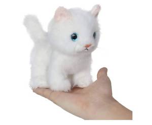 lot 19392 image: Ice King Bear Fluffy Little Cat Stuffed Animal Small Plush Toy 6 Inches (White) - Retail $10