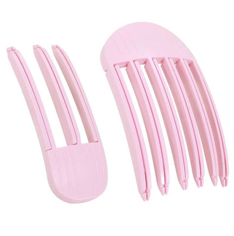 lot 13896 image: Hair Volume Clip Hair Root Lifter Clips Comb for Curly Hair Hair Root Volumizing Clips for Flat Hair 2PCS Pink - Retail $8